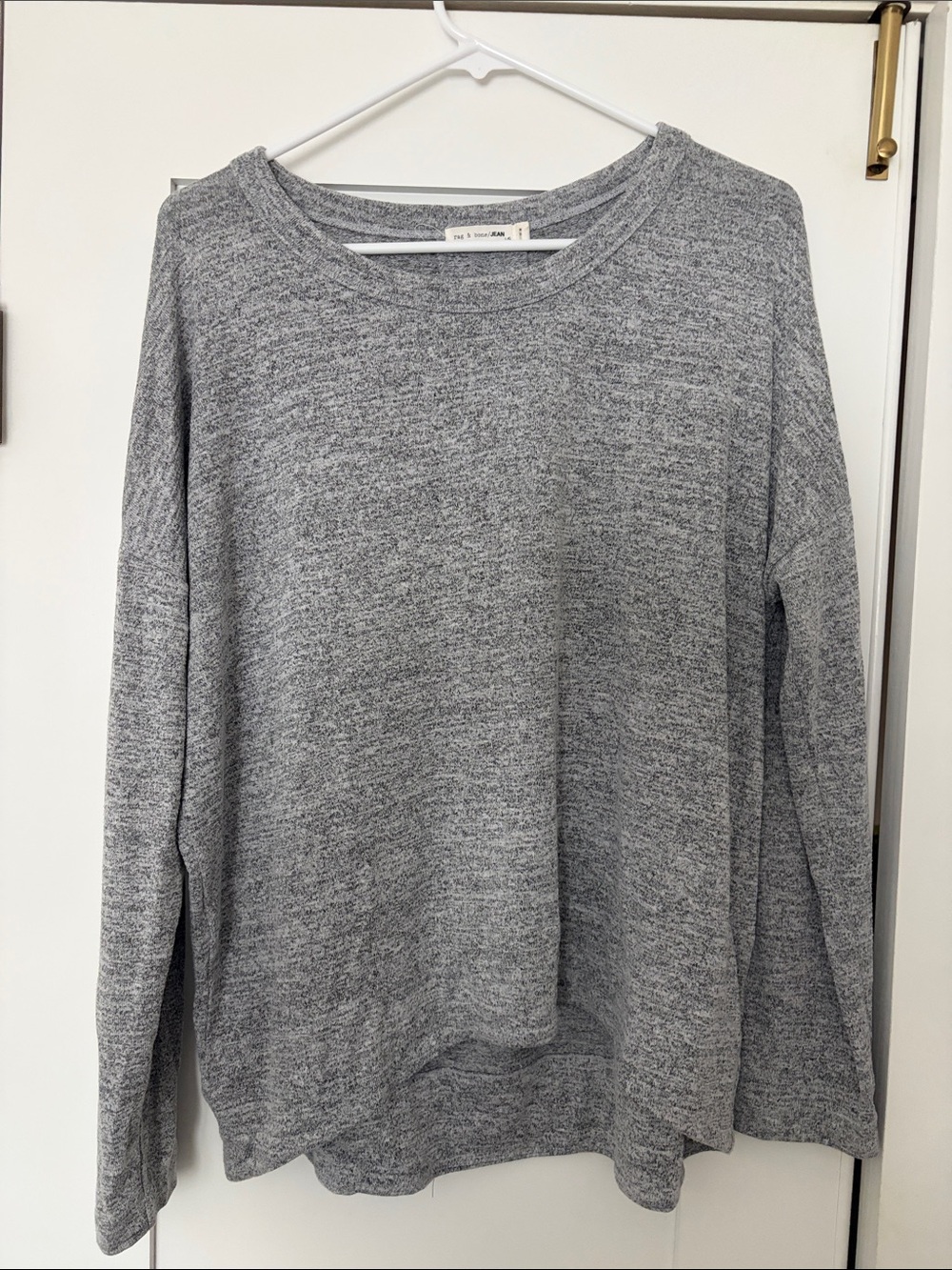 rag & bone Heather Gray Long Sleeve Knit Top